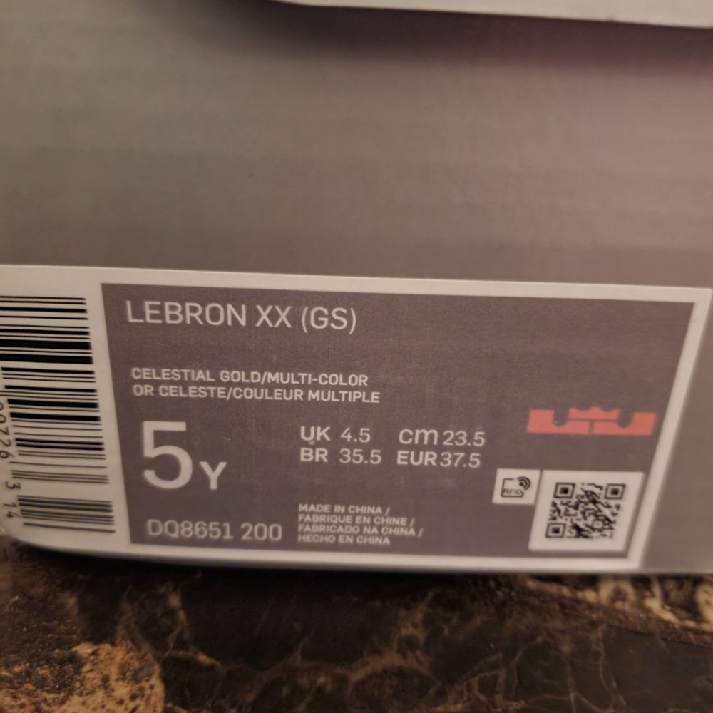  Lebron James xx Nike LeBron 20 “Celestial Gold” 5y or 6.5 adult Sneaker NWT - Picture 11 of 11